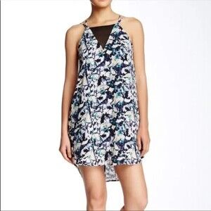 ASTR THE LABEL Spaghetti Strap Strappy Mesh Mini Shift Dress Size XS